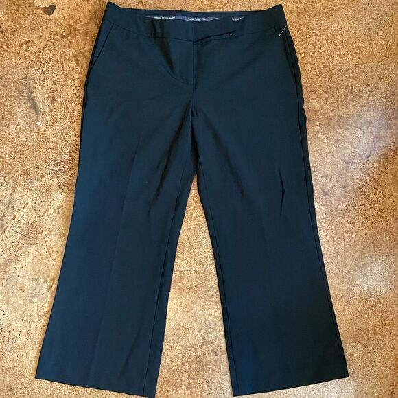 EXPRESS design studio Editor black flat front dress‎ pants - Picture 2 of 6